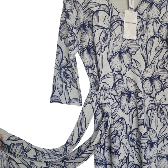 Tommy Bahama Heather Sands Side Tie Floral Print Dress Size Medium. - Picture 10 of 12